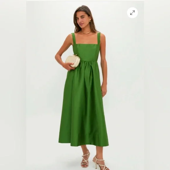 Tuckernuck Green Dupioni Esme Dress XS - Picture 1 of 2